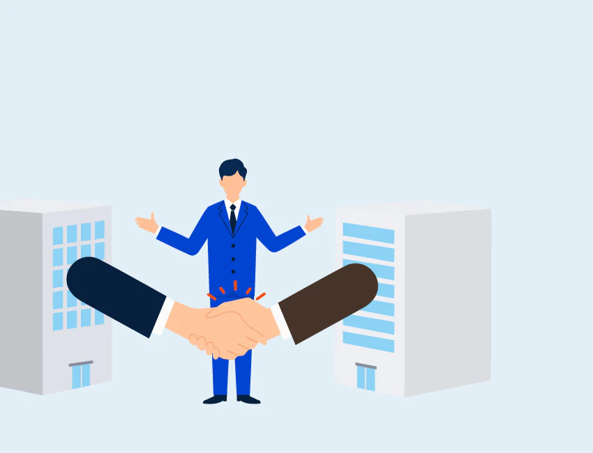 企業間の連携を表すイメージ