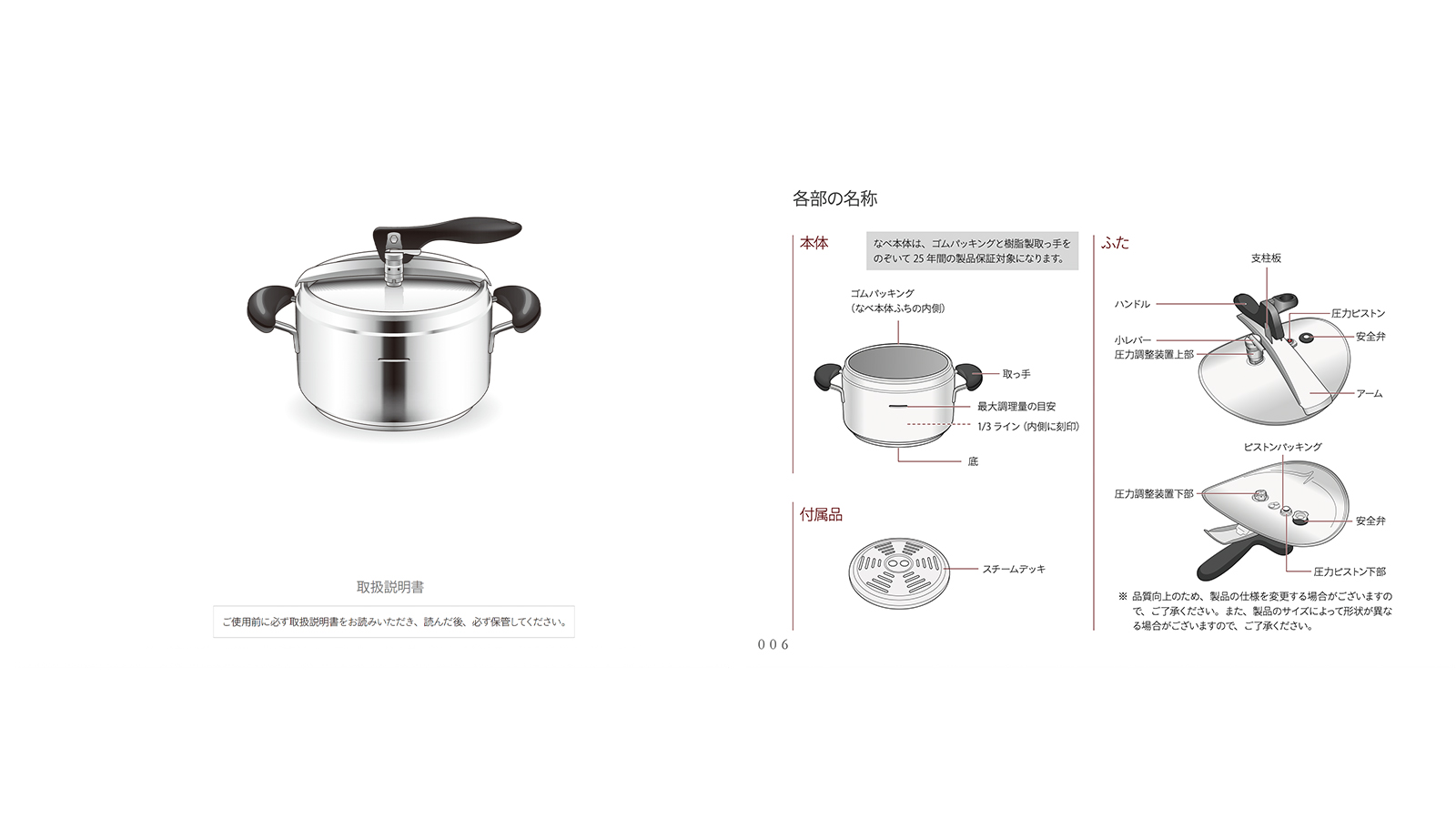 調理器具取扱説明書